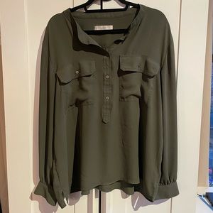 Loft Henley Utility Blouse